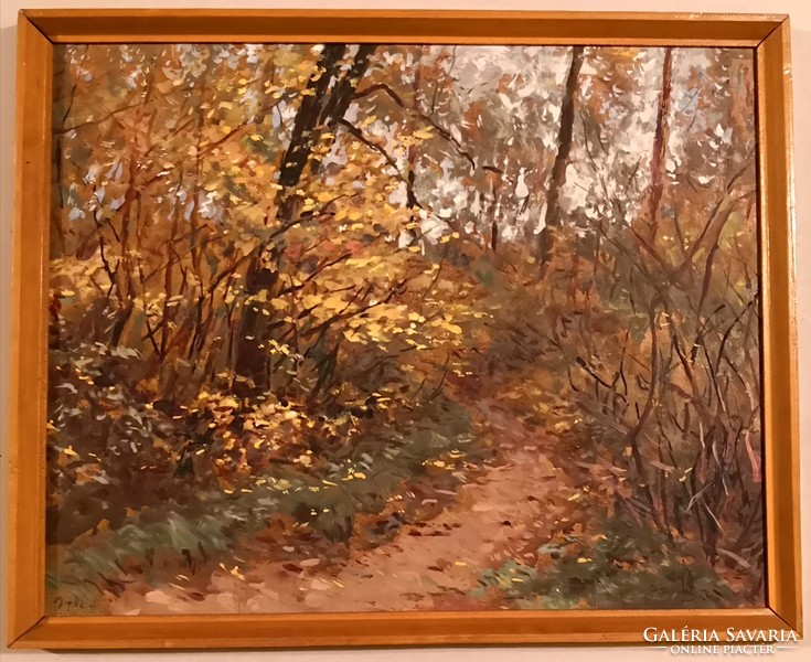 Fk/140 - unknown painter - forest section, oil painting