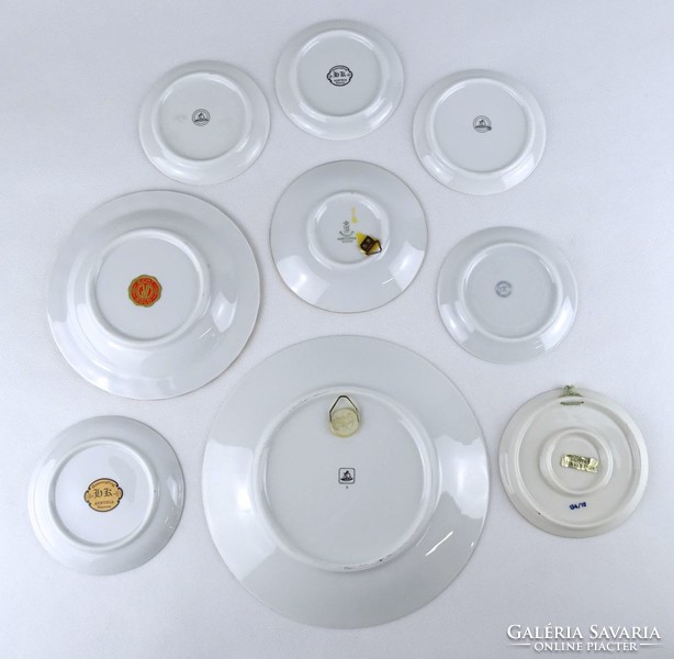 1H225 Régi vegyes porcelán tányér csomag 9 darab