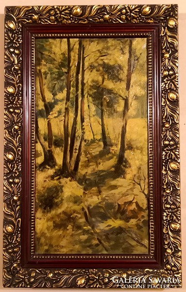 Fk/139 - Gyula Barkó - forest section, oil painting