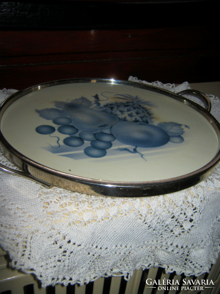 Old faience tray placemat