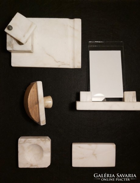 5-piece marble desk set