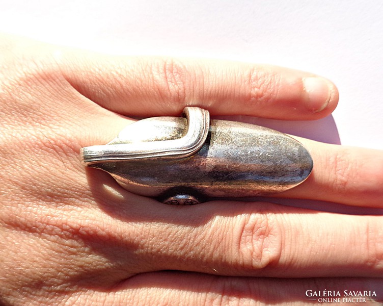 Ingenious silver ring from spoon