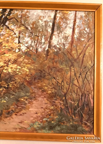 Fk/140 - unknown painter - forest section, oil painting