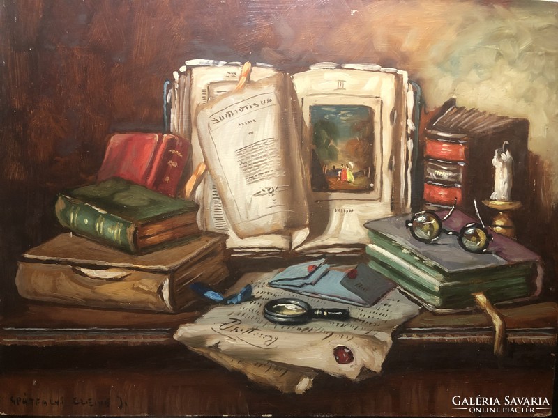 János Apátfalvi czene (1904-1984) - book still life