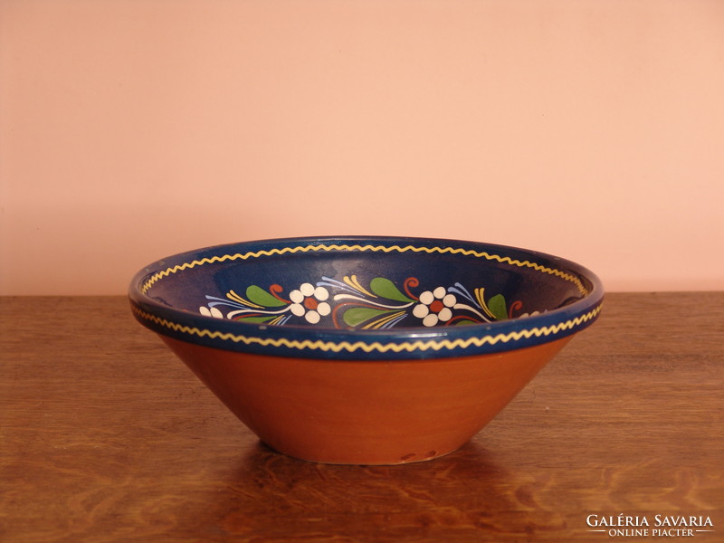 Hódmezővásárheyi folk decorated wall plate or bowl