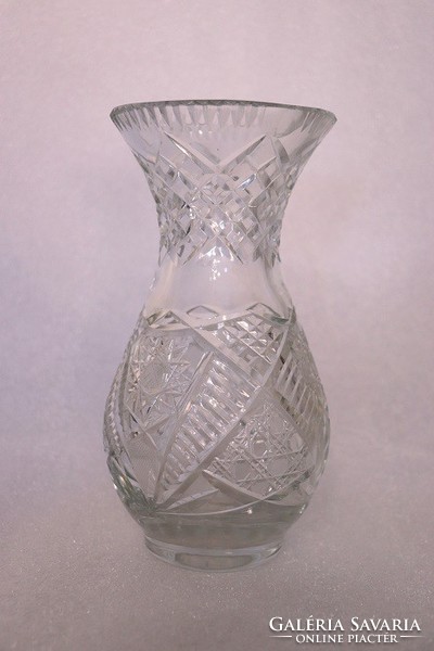 Lead crystal, polished jug vase