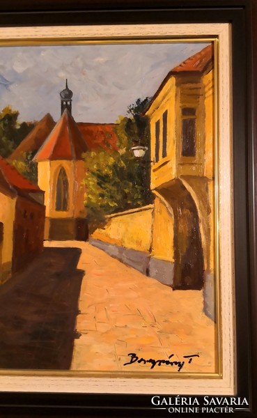 Fk/141 - Tamás beregszászy - afternoon lights, oil painting