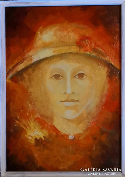 FK/143 - Szeverényi Mihály – Női portré, olajfestmény