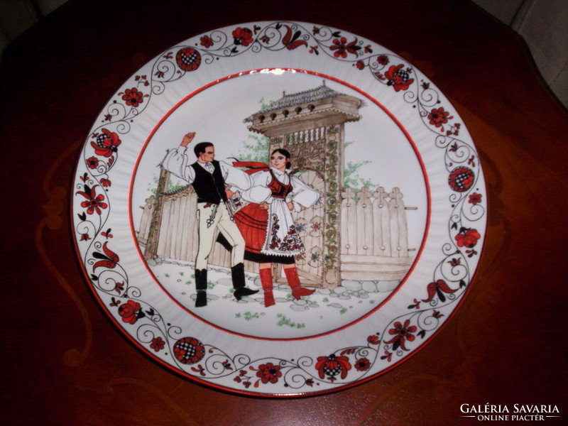 Székelykapus wall plate, marked, 1986 {p26}