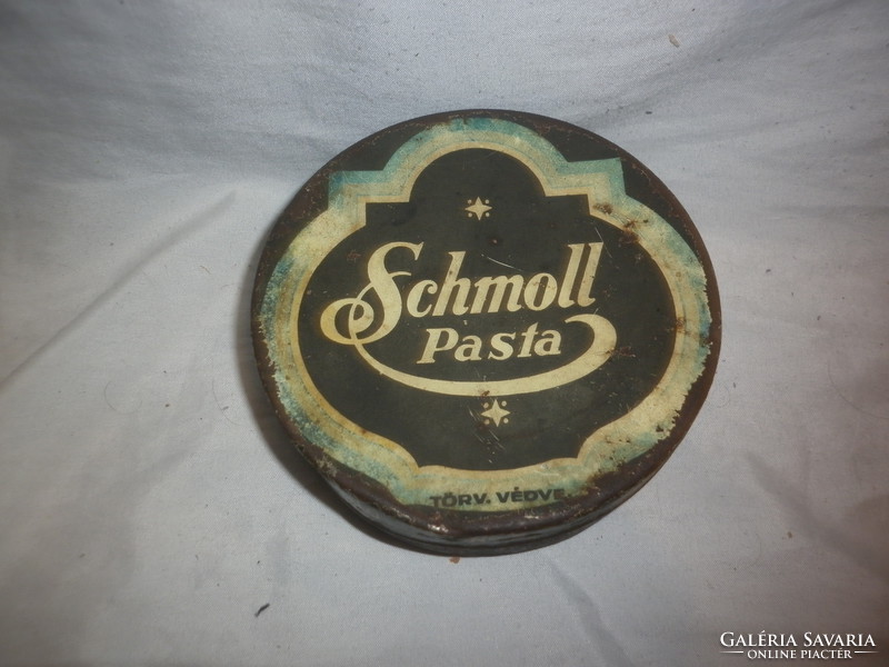Antique metal box with schmoll paste