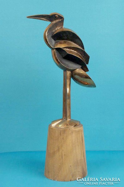 Rajki László (1939): Nagy madár, 1975 - köztéri szobor kisplasztika változata