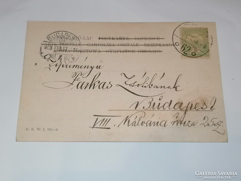 1903.-ban feladott antik képeslap, szeptember hónap. 67.
