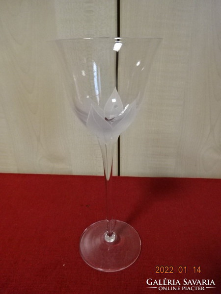 Letter pattern crystal glass stemmed red wine glass, four in one for sale. He has! Jókai.