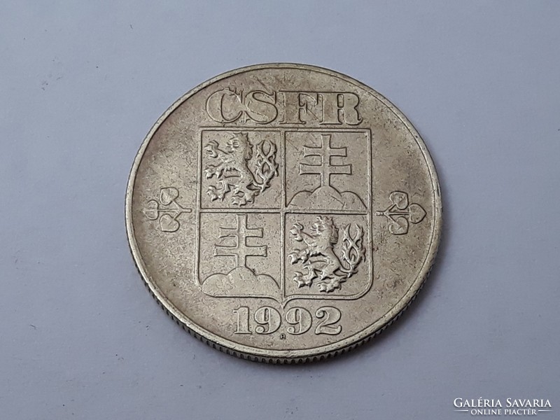 Czechoslovakia 1 crown 1992 coin - Czechoslovak 1 crown 1992 foreign coin