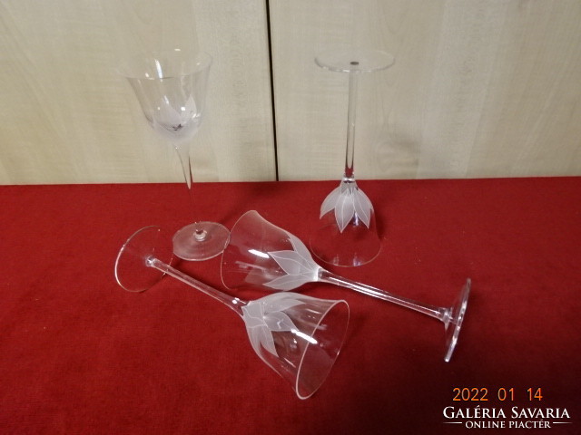 Letter pattern crystal glass stemmed red wine glass, four in one for sale. He has! Jókai.