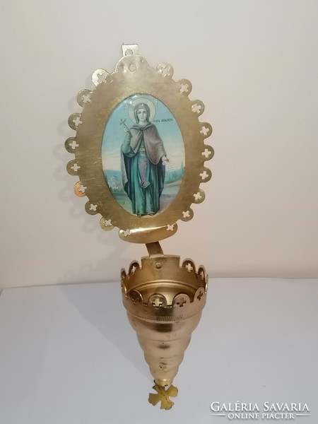 Religious relic with the image of the Virgin Mary