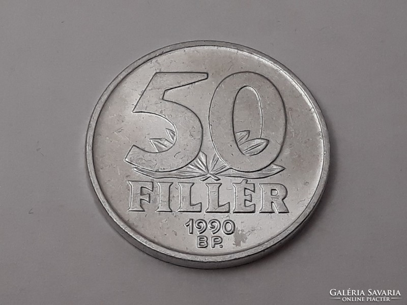 Hungarian 50 pence 1990 coin - Hungarian alu 50 pence 1990 coin