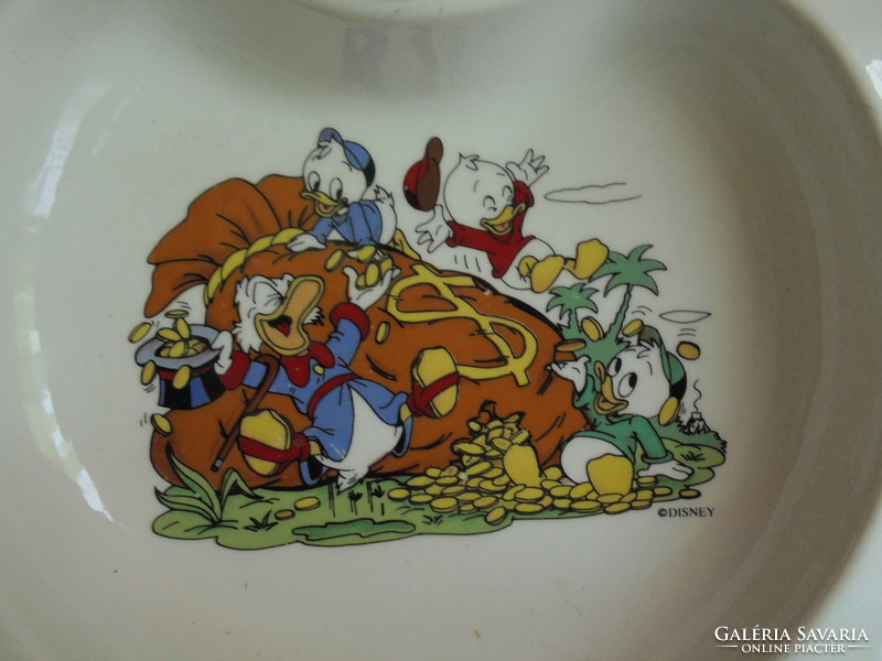 Porcelán melegítős gyerektányér Walt Disney dekorral
