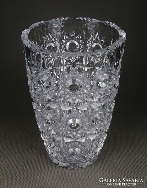1H117 Hibátlan kristály váza virágváza 20 cm