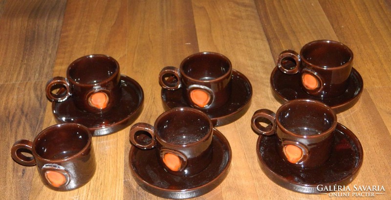 Blacksmith eve art deco ceramic coffee cup set