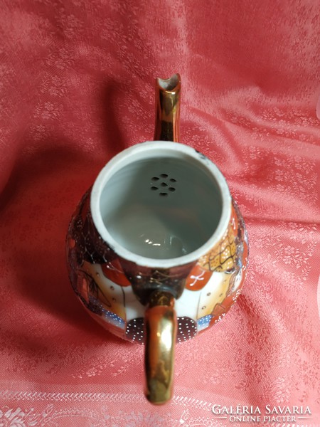 Antique Japanese porcelain spout, satsuma kyoto