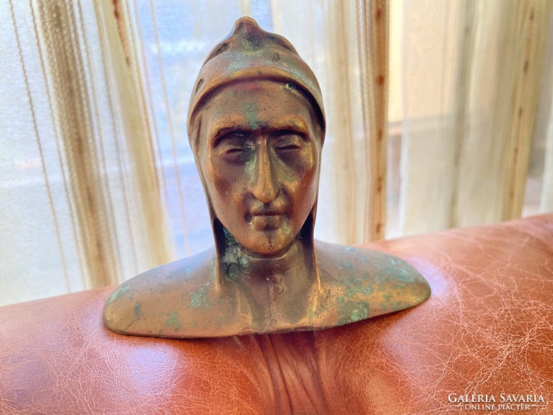 Dante bust / bust bronze figure