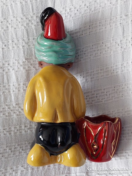 Art deco austria turban nutmeg ceramic figure