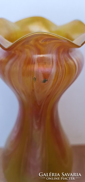 Art Nouveau iridescent glass vase