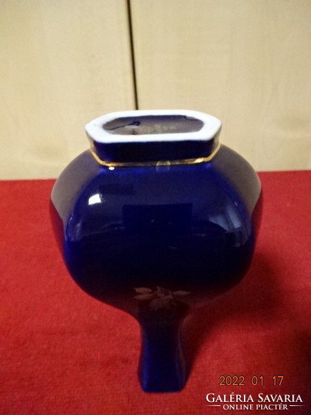 Raven house cobalt blue glass vase, height 12 cm. He has! Jókai.