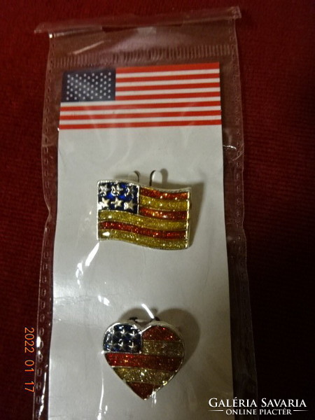 Silver - plated, American badges - 3 pcs, in original packaging. He has! Jókai.