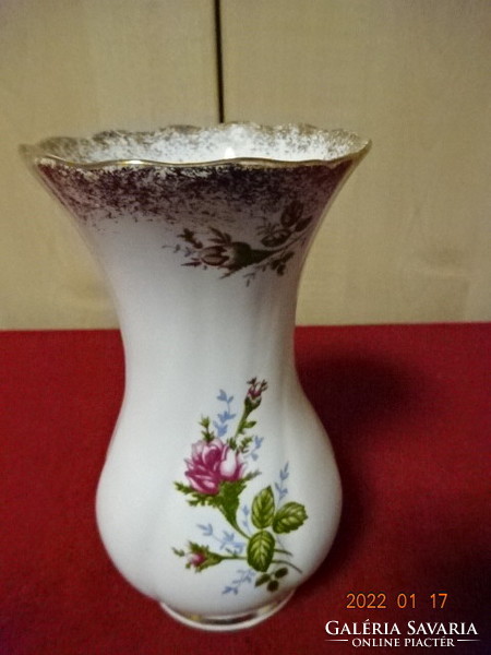 Bvh Slovak porcelain antique vase with wavy gold border. He has! Jókai.