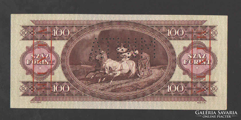 100 Forint 1960. Sample. Unc !! Rare!!