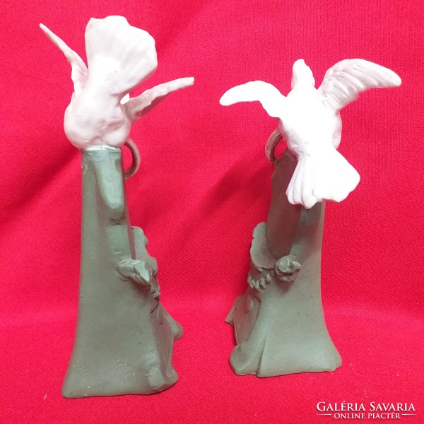 Old german, germany bisquit love ring dove pair symbolizing porcelain figurine pair.