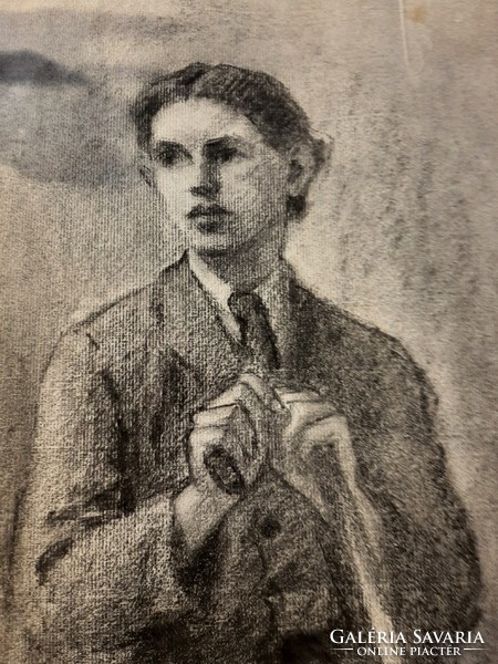 Daffinger Hanna (1883-1931) - Ülő fiú bottal