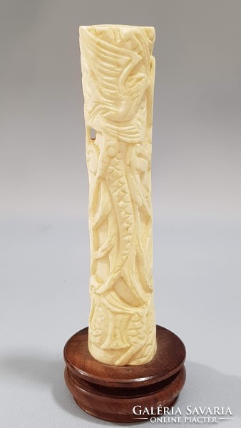 Geisha sculpture made of bone, ornament