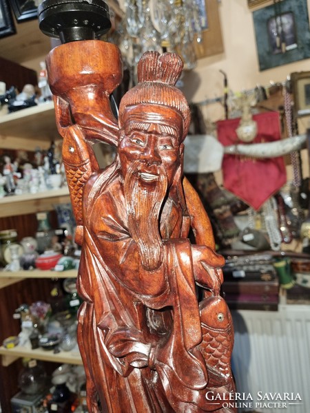 Chinese wood carved lantern