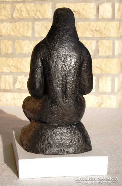 Simonfalvy g .: Mother with child, 1964 - unique, marked ceramic sculpture