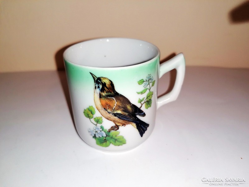 Antik madárkás gyűjtői kávés csésze