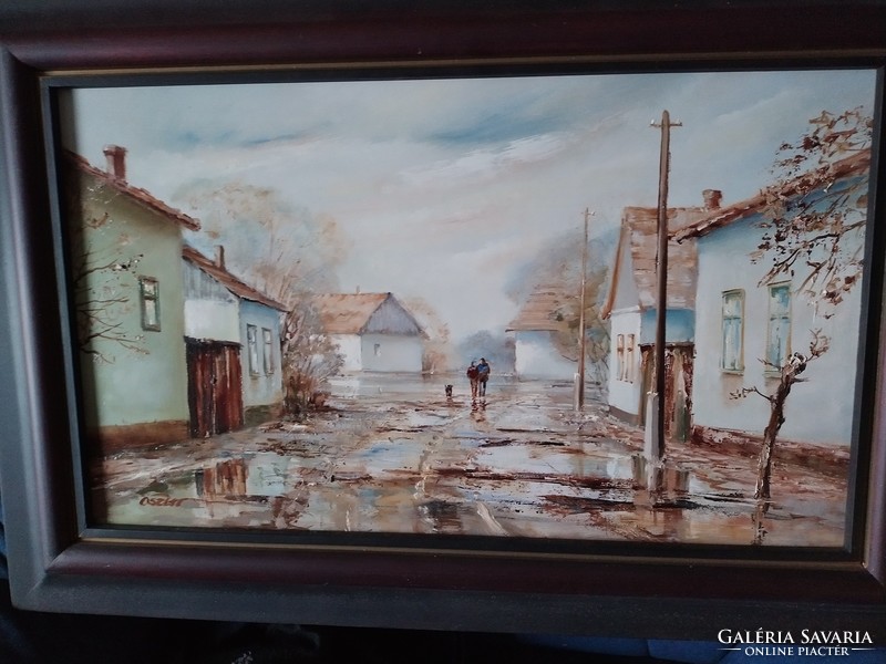Oil painting by dezső Oszter for sale.