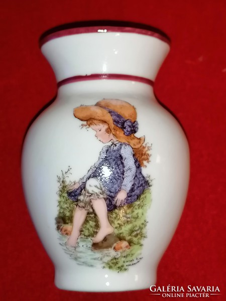 Rare! Sarah kay valentine decorated porcelain violet vase