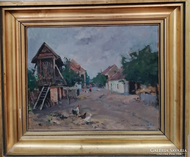 Painting by Csallóközi wolf lőrinc (1898-1966) / tata (tóváros 937) with original guarantee