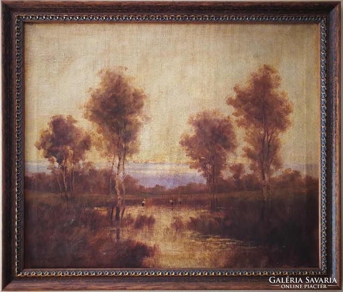 Original painting by Ferenc Szentgály with a guarantee