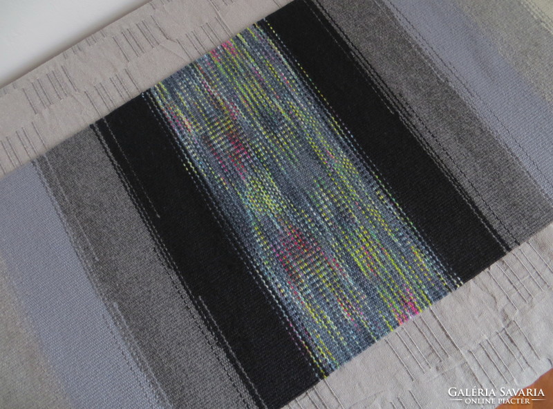 'North Cape, secret, foreignness' hand-woven wool-alpaca rug, wall protector, wall rug, runner