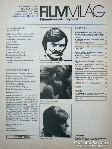 FILMVILÁG 1987/1, 87/3, 87/4, 87/5, 87/7, (5 DARAB EGYBEN), KÖNYV JÓ ÁLLAPOTBAN