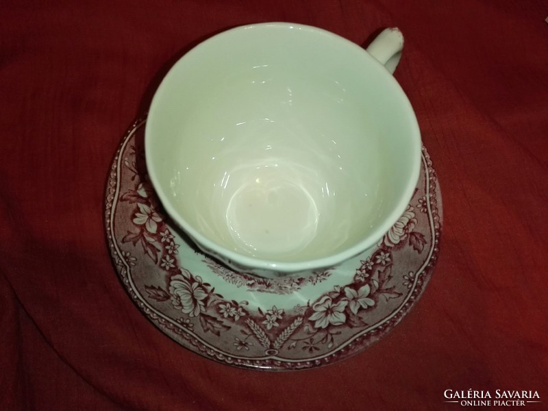 English porcelain tea and coffee set .... Castle scene, flawless.