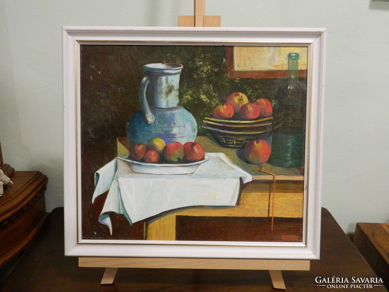 Still life painting by Géza Óváry (1943)