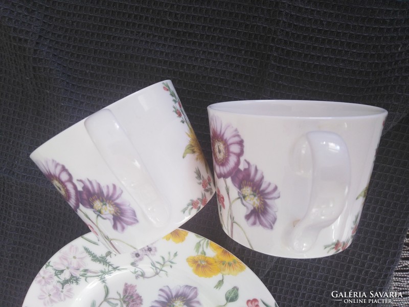 Landscape - snow-white porcelain, breakfast set with wildflowers
