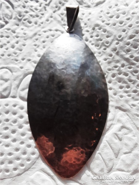 Beautiful large old silver pendant