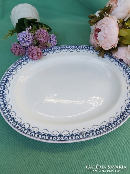 Beautiful bwm & co cauldon maggiore england english faience rare collector blue roast bowl