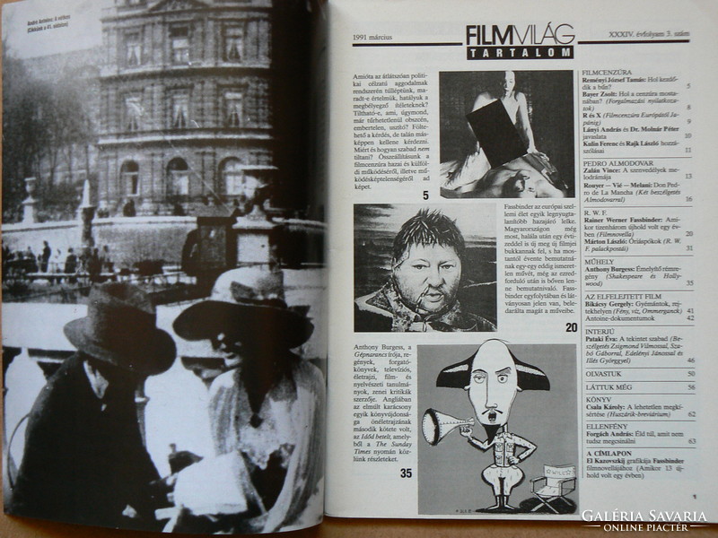 Filmvilág 1991 / feb., 91 / Már., 91 / Aug., 91 / Nov., (4 Pieces in one), book in good condition